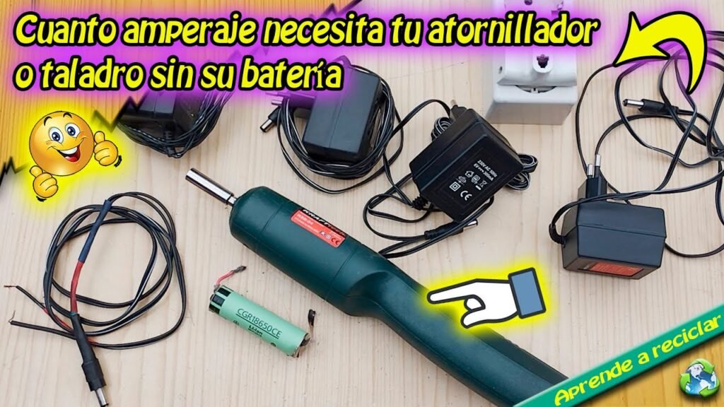 taladro con fuente de alimentación